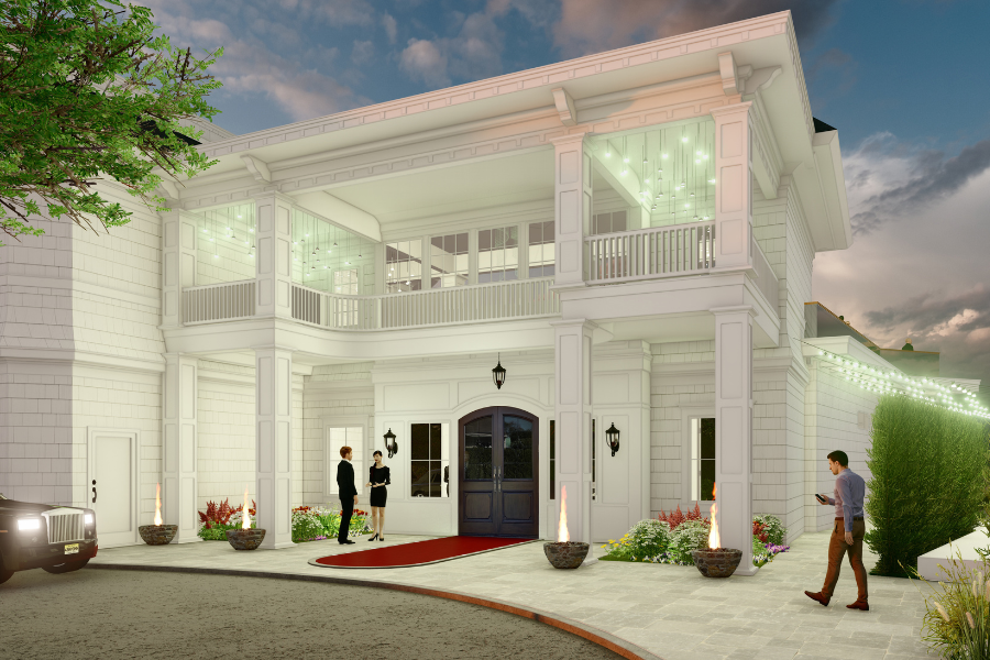 Clarks Landing Yacht Club Rendering of front of building