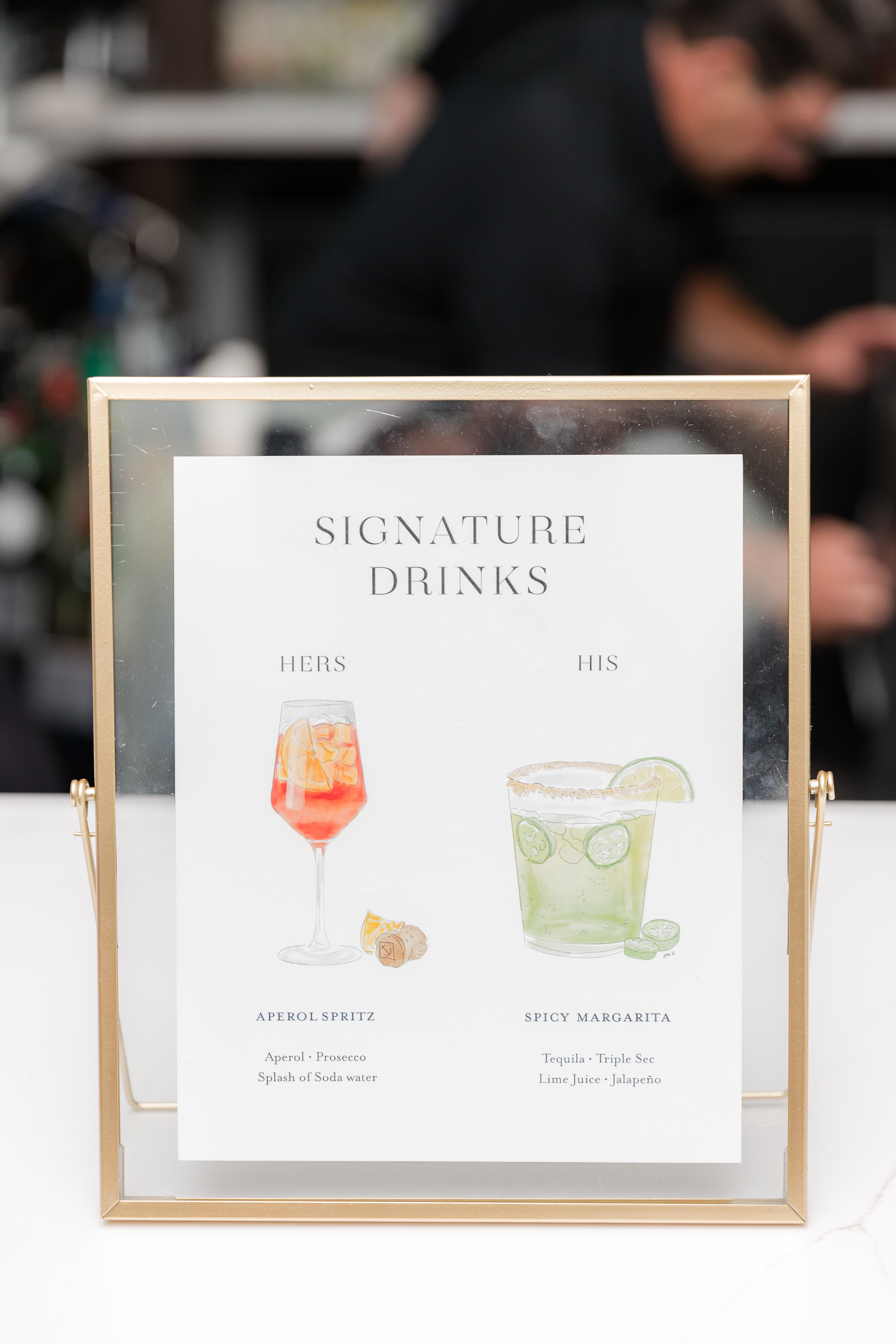 cocktail hour drinks wedding